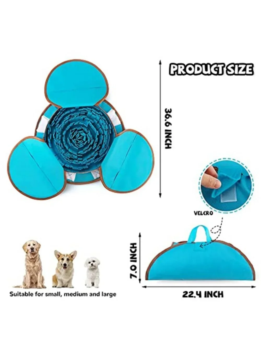 New Pet Snuffle Mat for Dogs, Interactive Feed Game for Boredom, Encourages